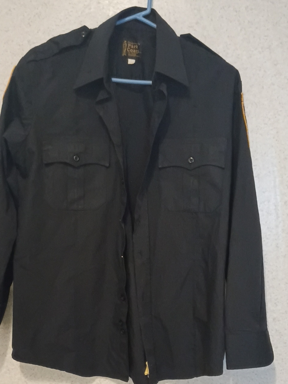 Men's Black Military Field Shirt Jacket - Unbranded